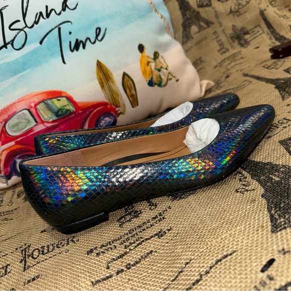 Vionic NWOB! Lena Iridescent Snake Print Ballet Pointed Flats Size 6 - Picture 5 of 13